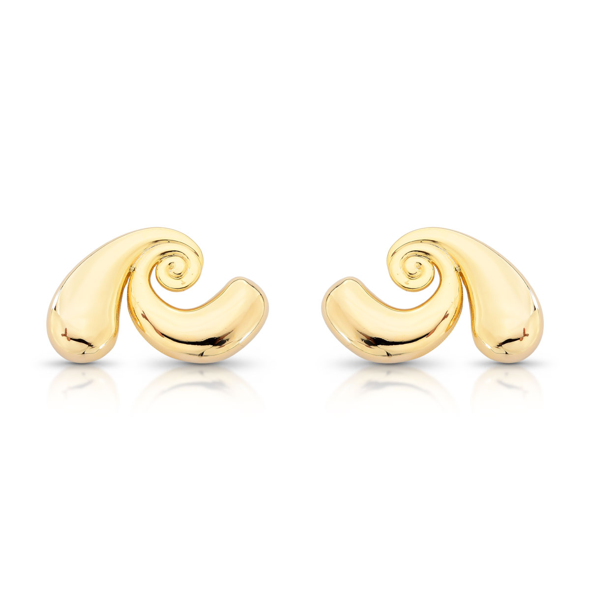 Brinco Espiral Dourado Banhado a Ouro 18K - Imagem 2