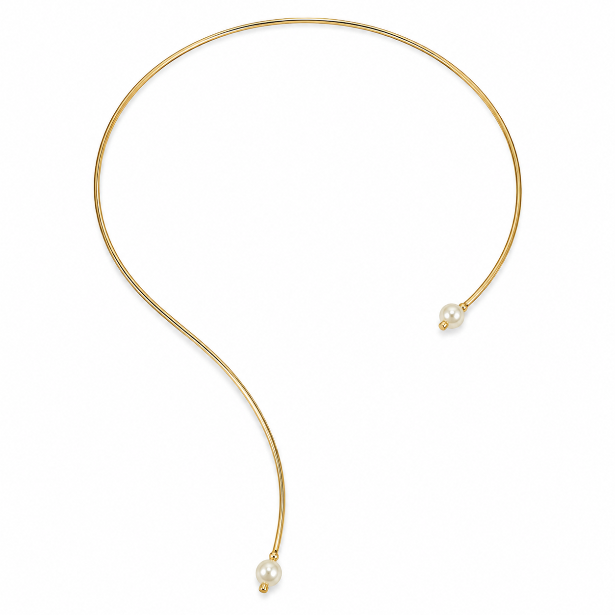 Colar Choker Rígido com Pérolas - Imagem 2