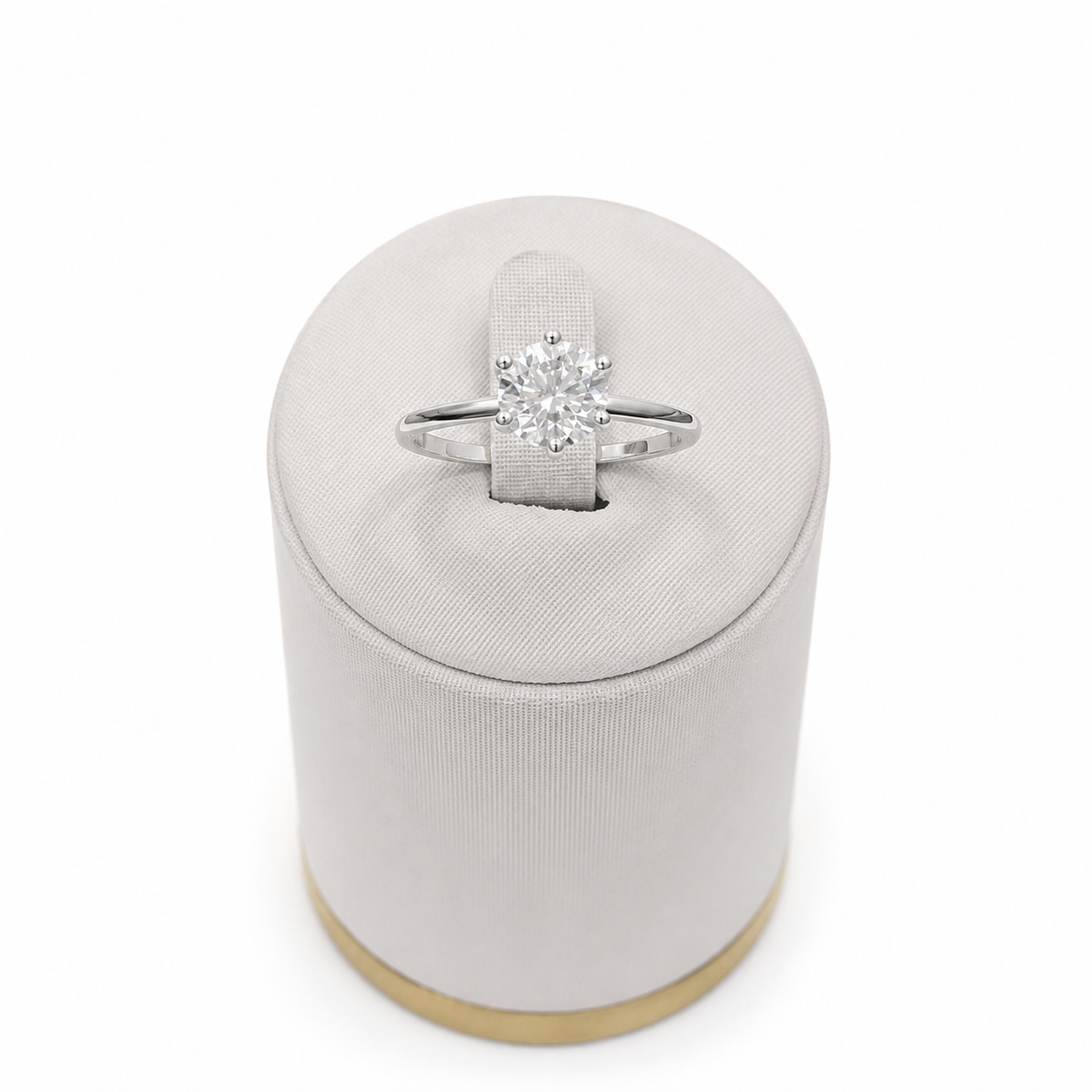 Anel Solitário com Moissanite - Imagem 2