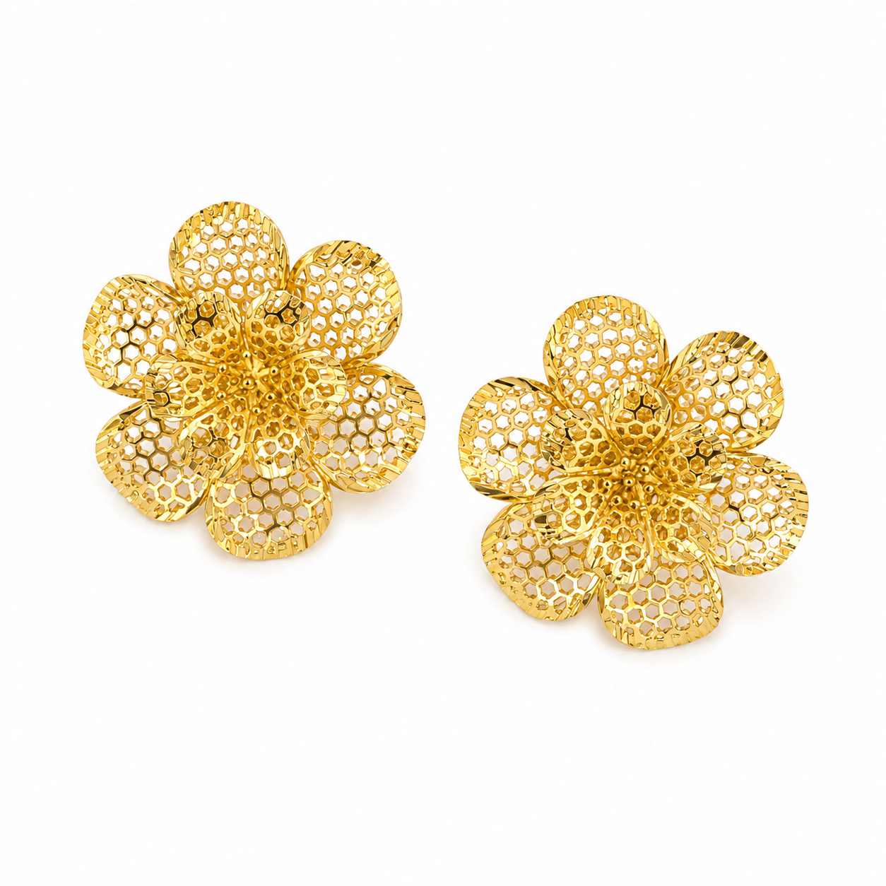 Brinco Flor Texturizada - Imagem 2
