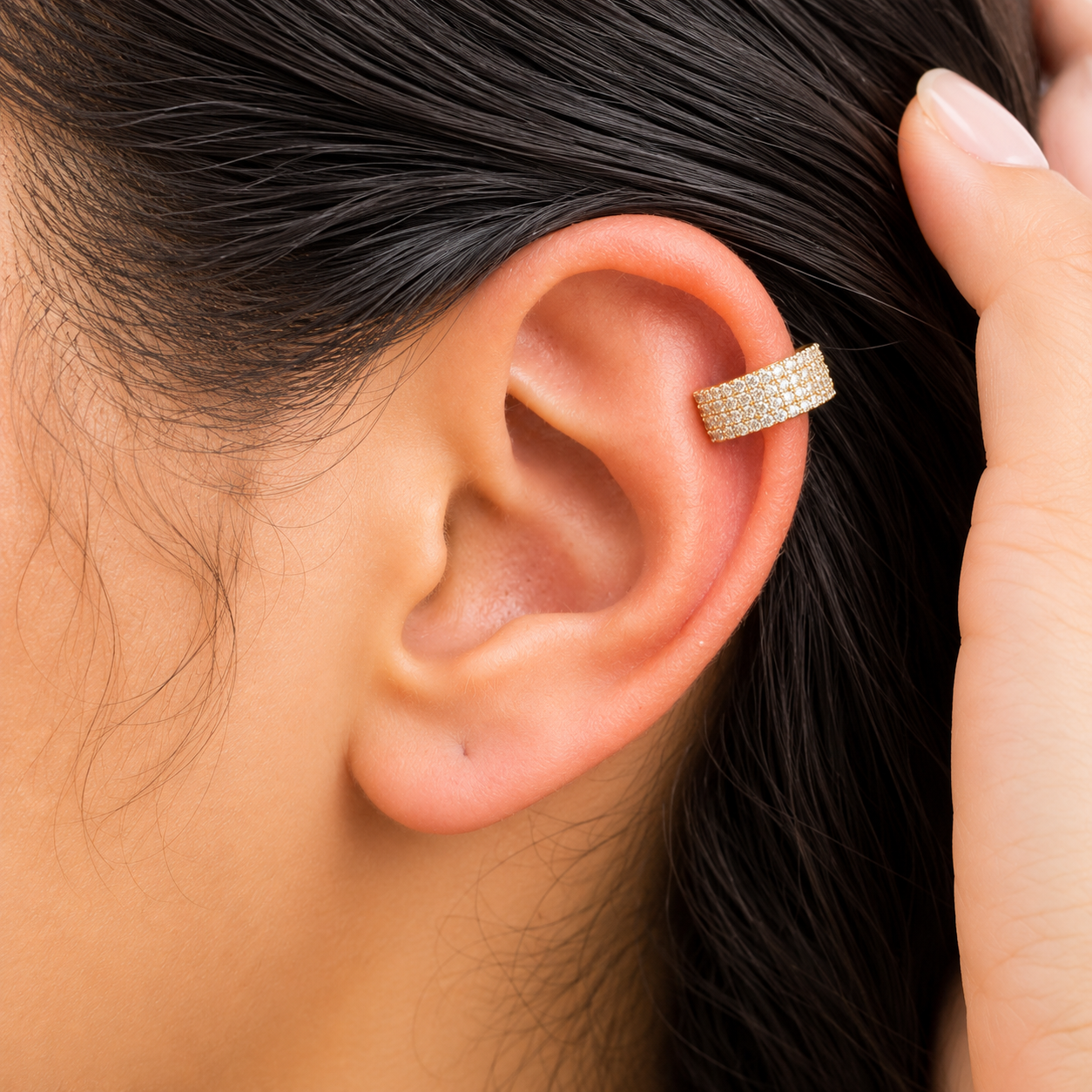 Piercing Fake Cravejado com Microzircônias