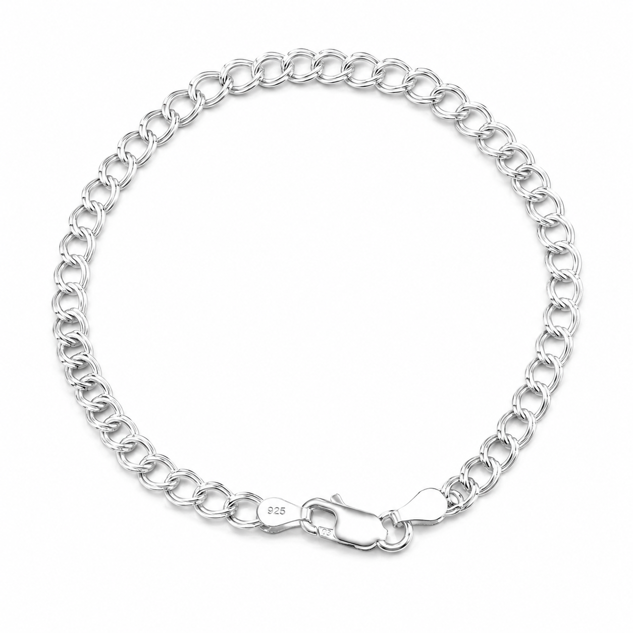 Pulseira Elo Duplo em Prata 925 - Imagem 2