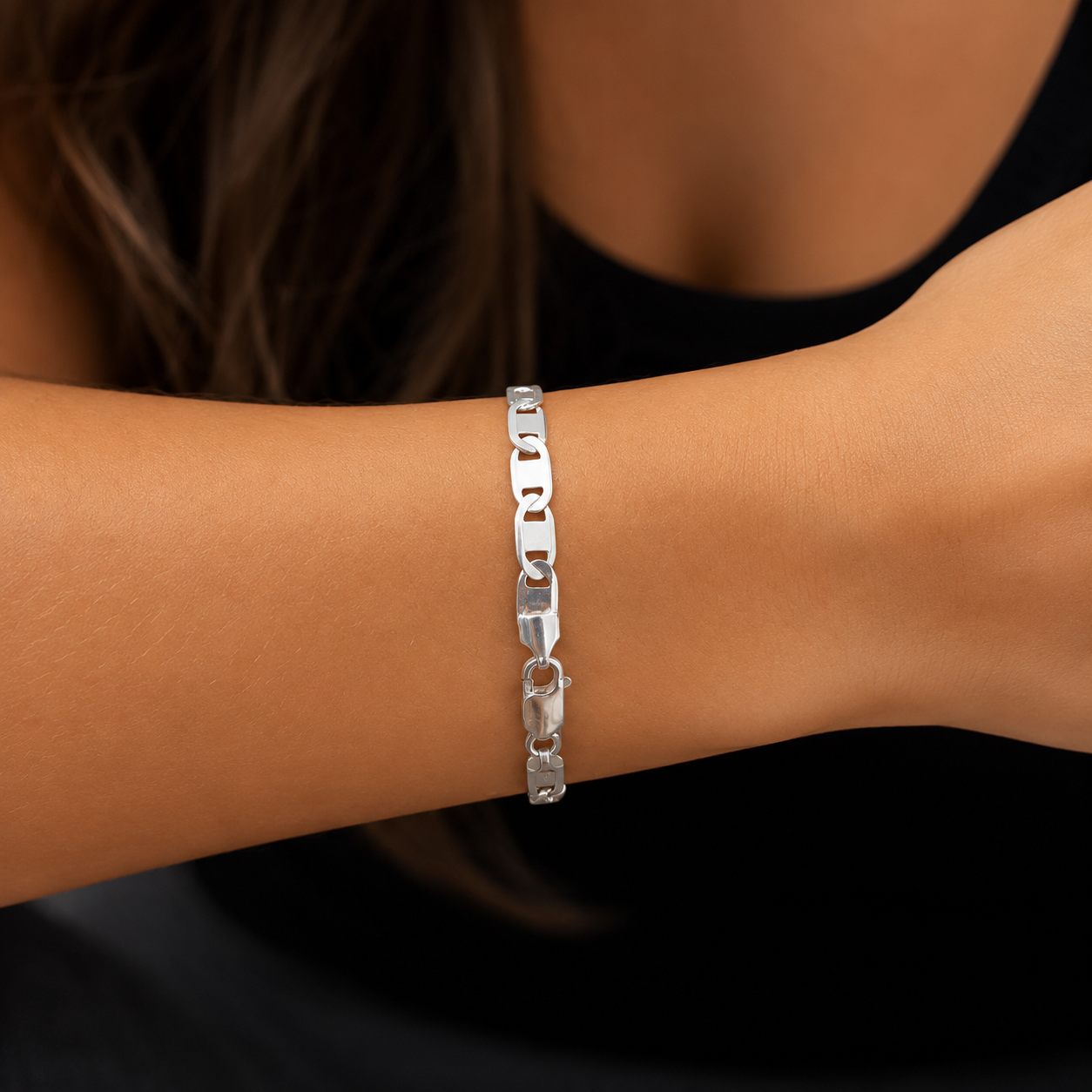 Pulseira Unissex Elo Cartier – Prata 925