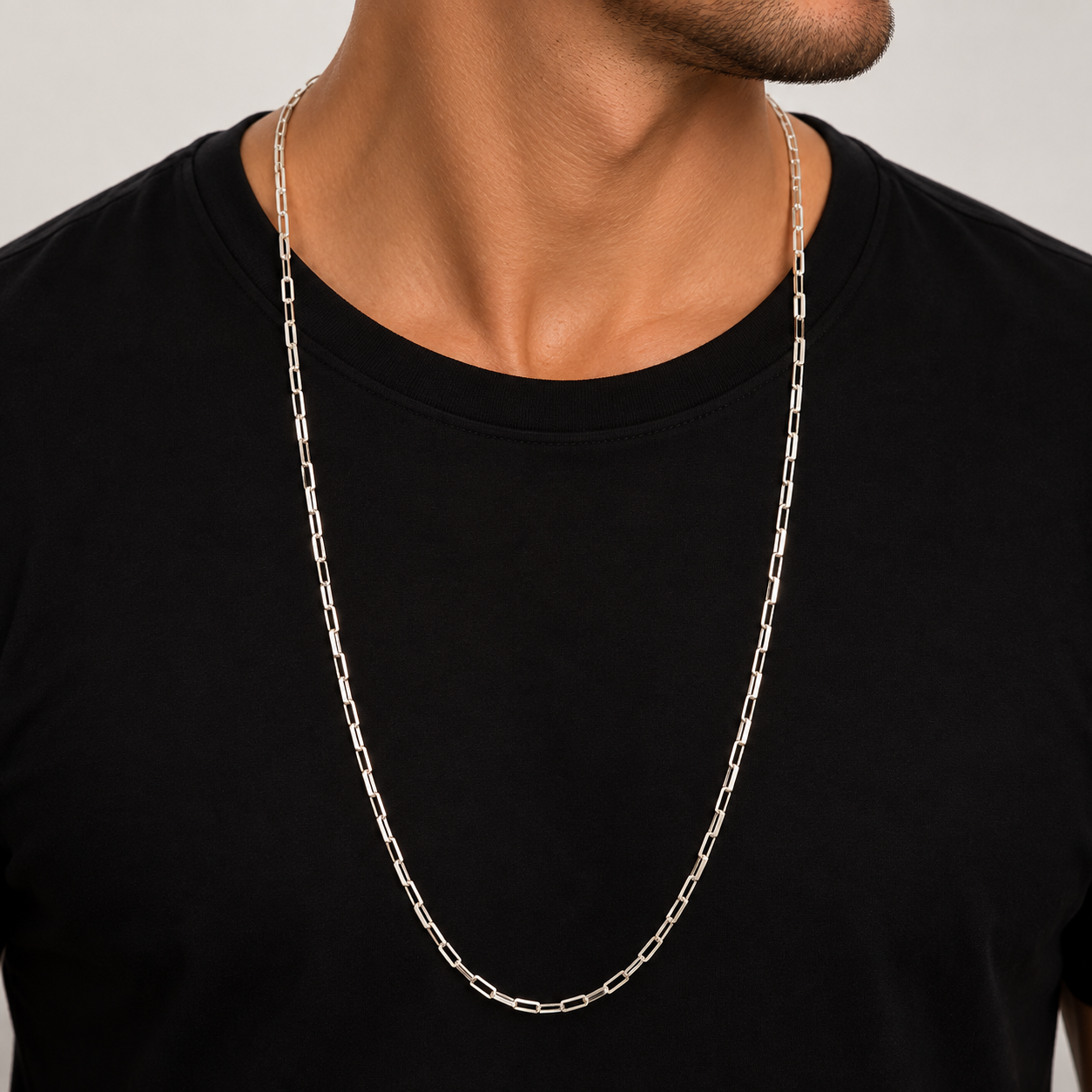 Colar Masculino Cartier em Prata 925 - 2mm