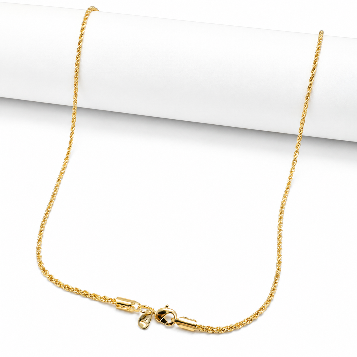 Cordão Dourado Malha Torcida 70cm - Imagem 2