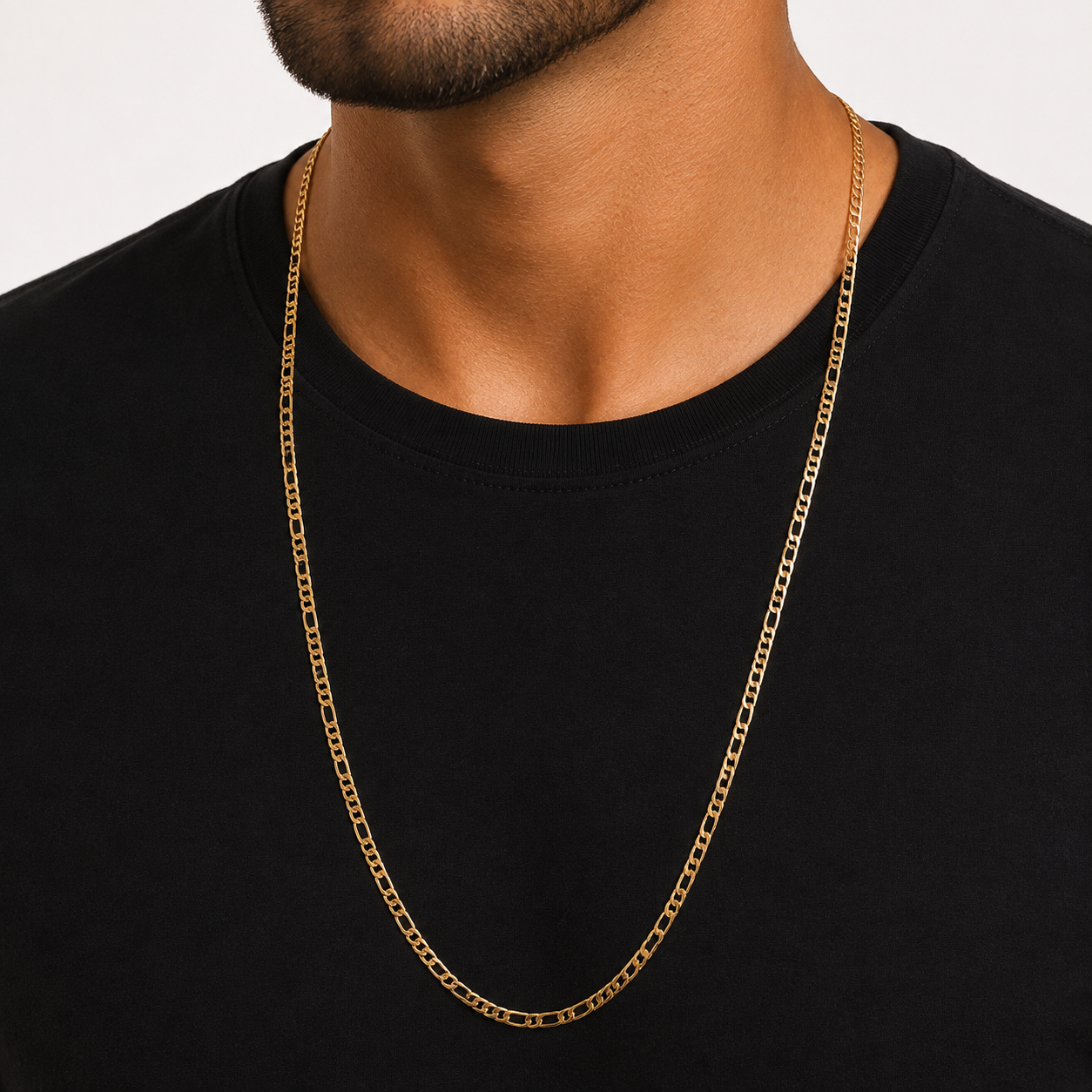 Cordão Dourado Malha 3x1