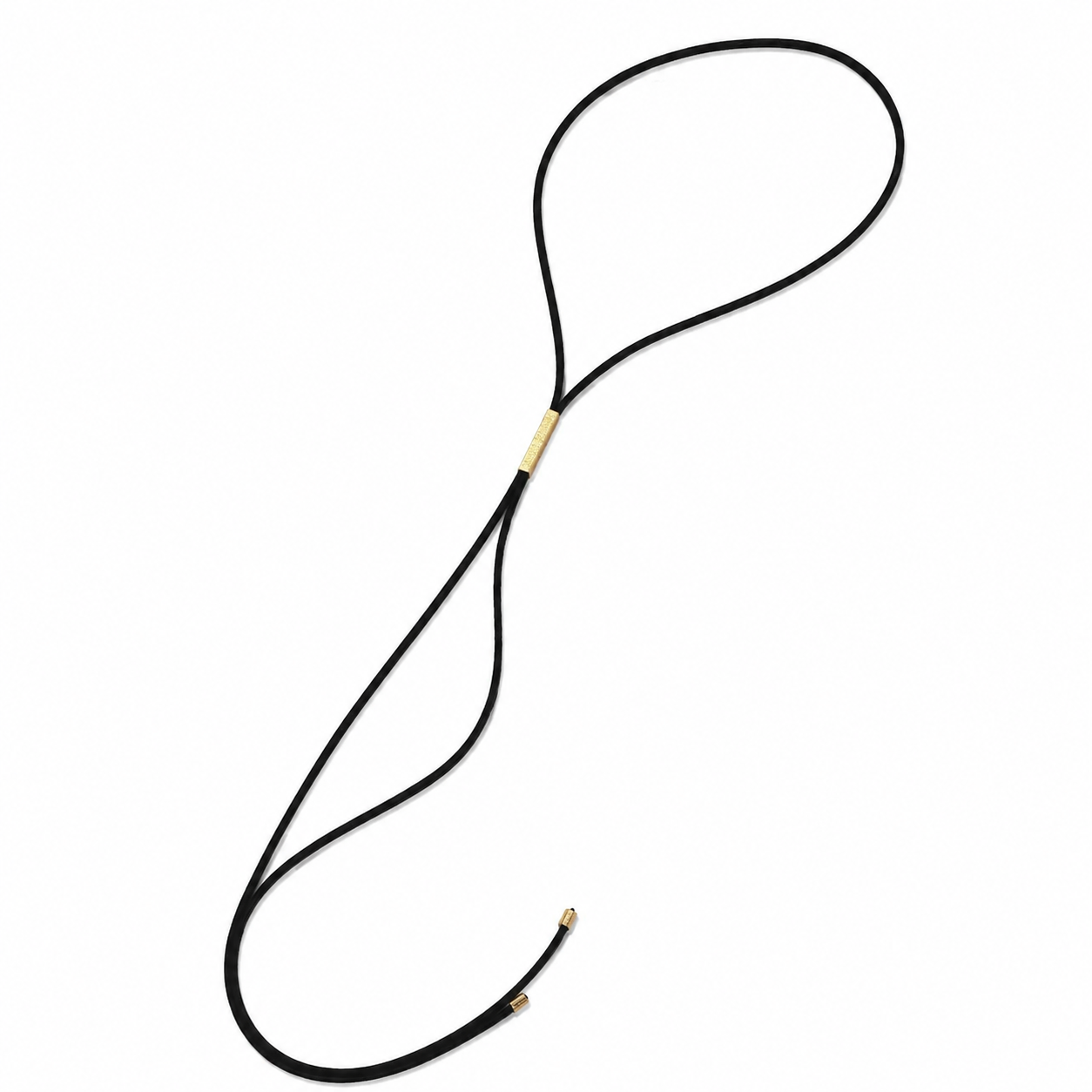 Cordão Regulável Preto com Detalhe Dourado - Imagem 2