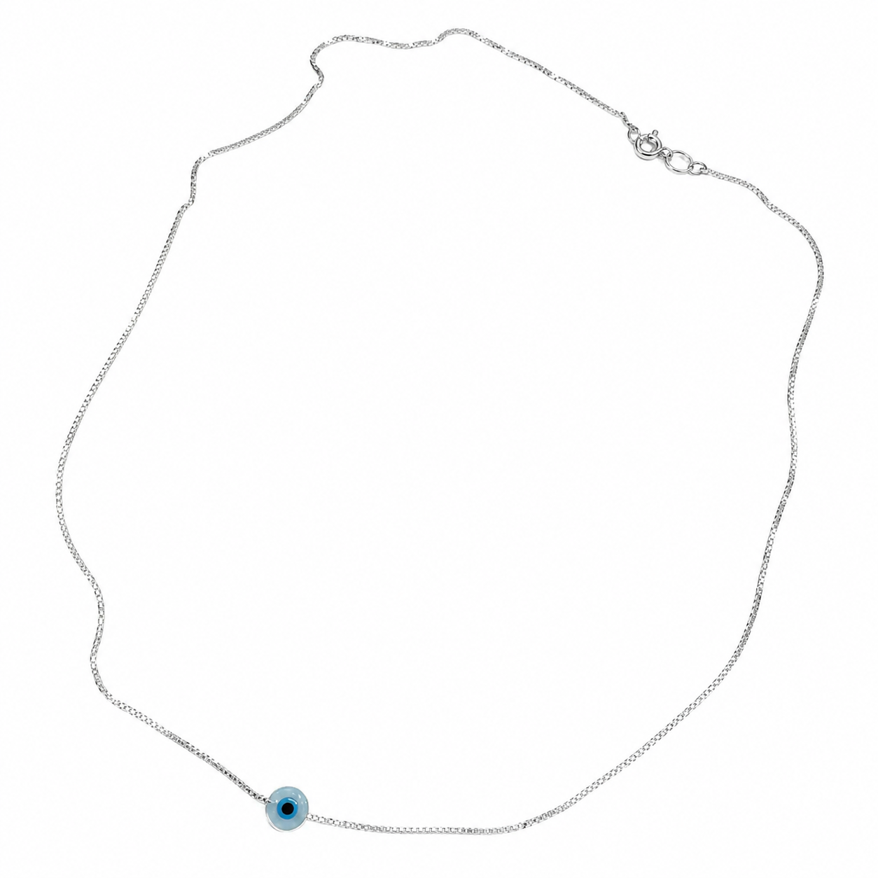 Colar Olho Grego Azul em Prata 925 - Imagem 2