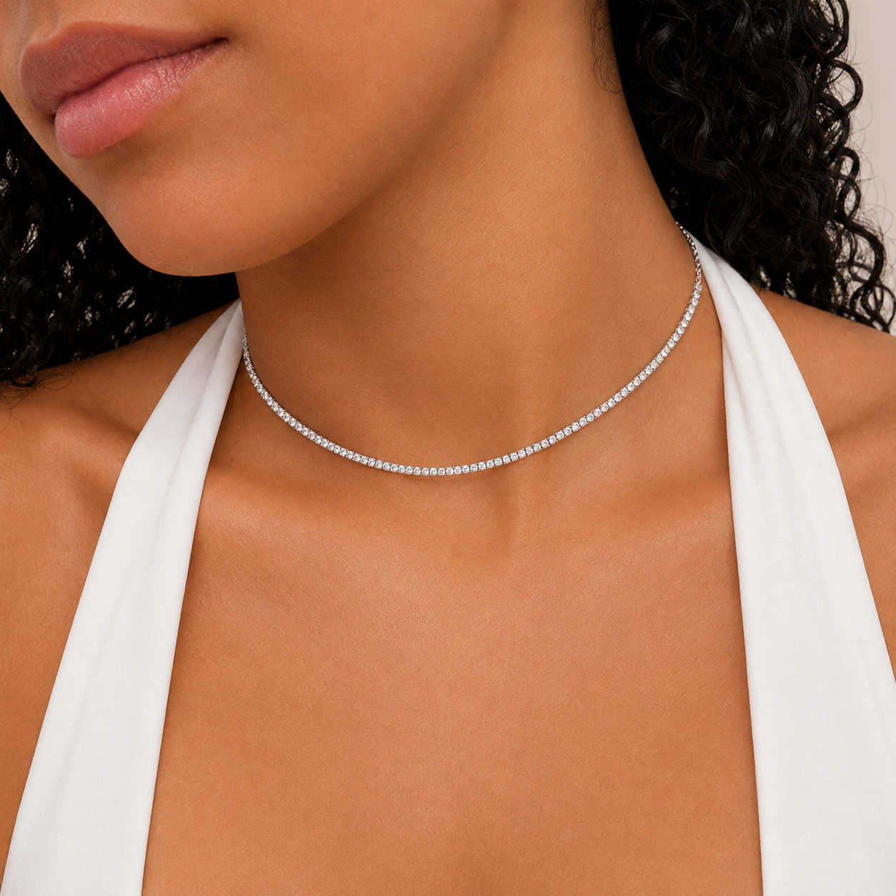 Choker Riviera com Zircônias - Prata 925