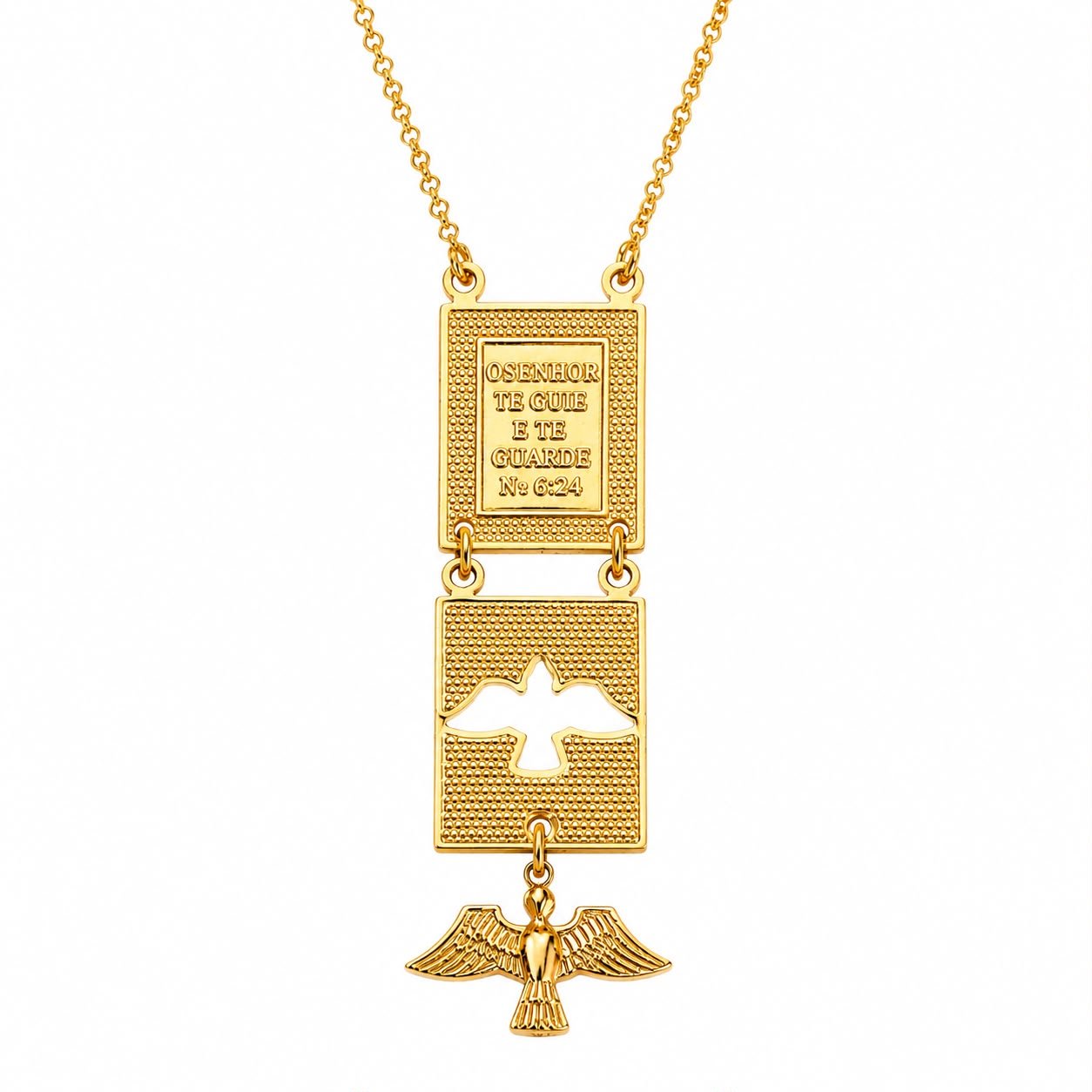 Colar Placa Frases Biblicas - Imagem 2