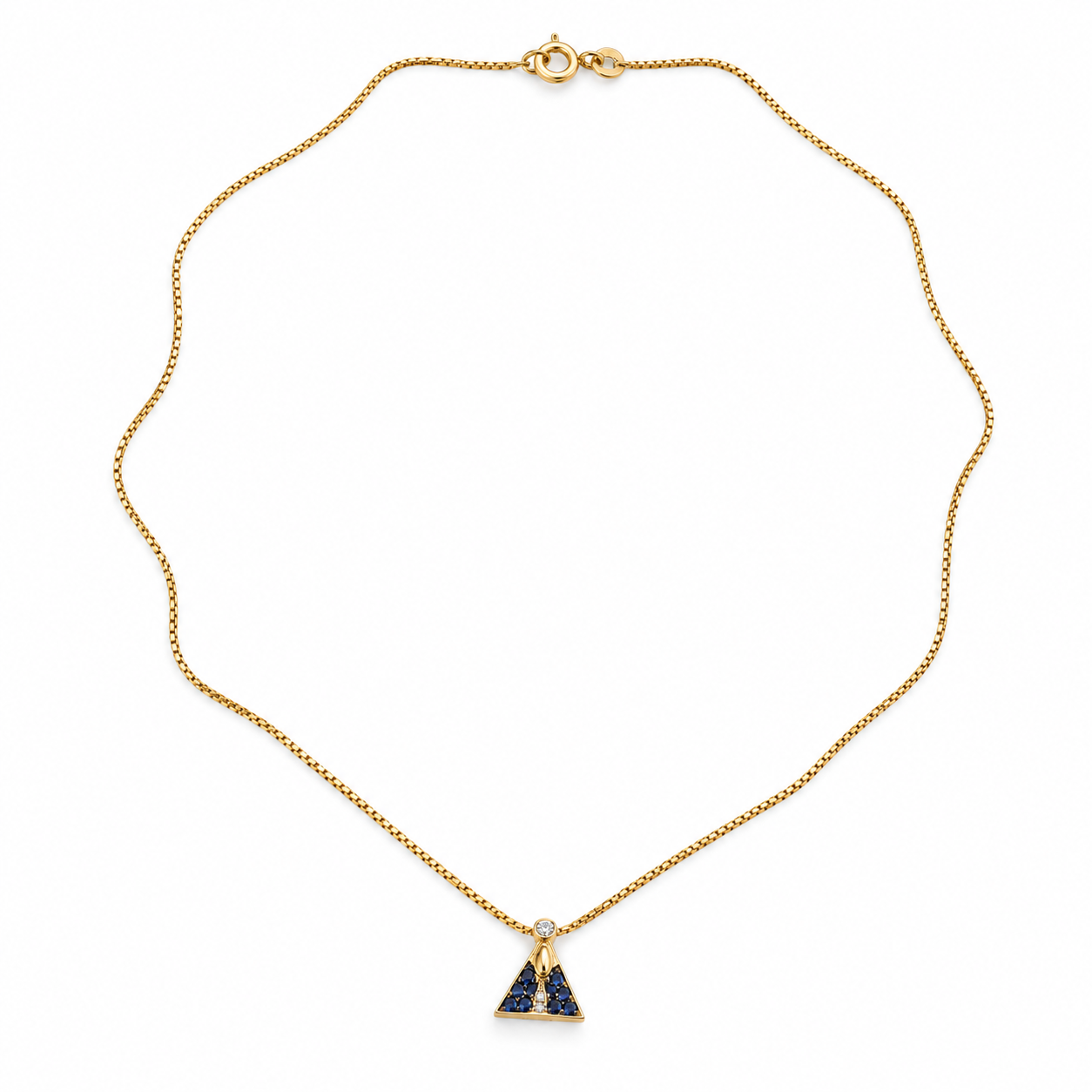 Colar Nossa Senhora Aparecida com Pedras Azuis - Imagem 2