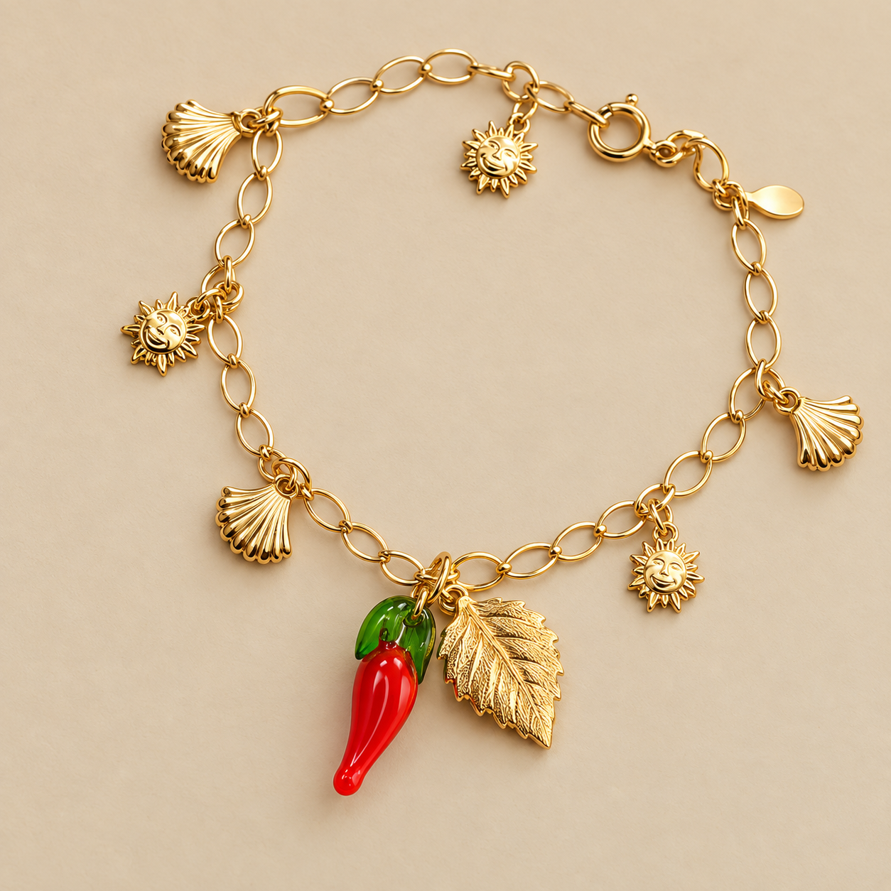 Pulseira com Pimenta e Berloques - Imagem 2